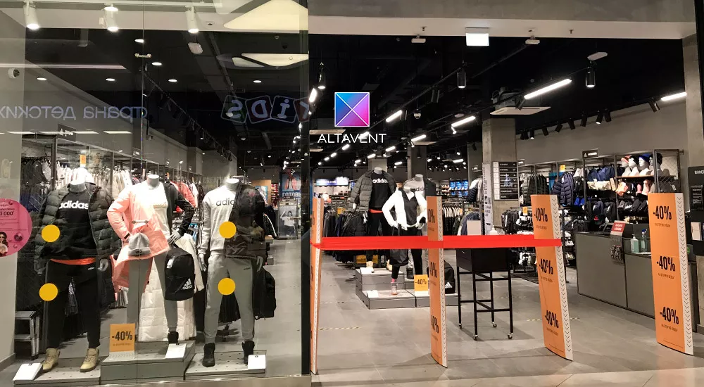 Установка фанкойлов в магазине Adidas в Москве, монтаж системы вентиляции и кондиционирования